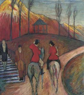 Marianne von Werefkin - Landschaft mit Reiter und Reiterin