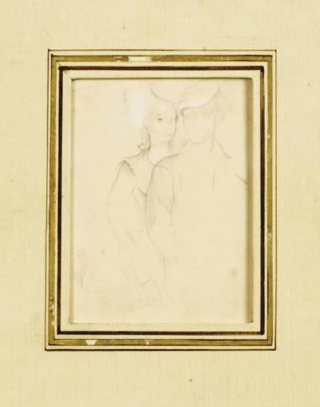 Mariano Andreu - Study of two figures, returning from the masked ball