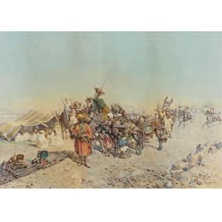 Mariano De Franceschi - Italian A Caravan At Rest