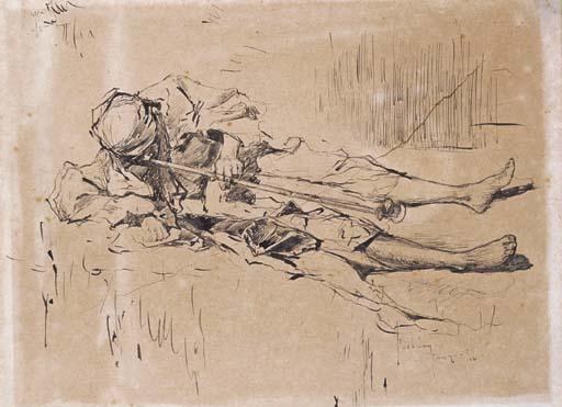 Mariano Fortuny y Marsal - The Pipe Smoker (Fumador En Pipa )