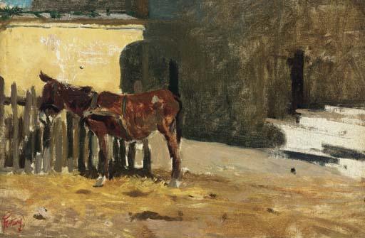 Mariano Fortuny Y Marsal - Un Burro En Un Patio