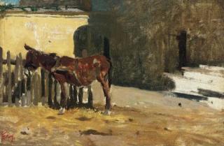 Mariano Fortuny Y Marsal - Un Burro En Un Patio