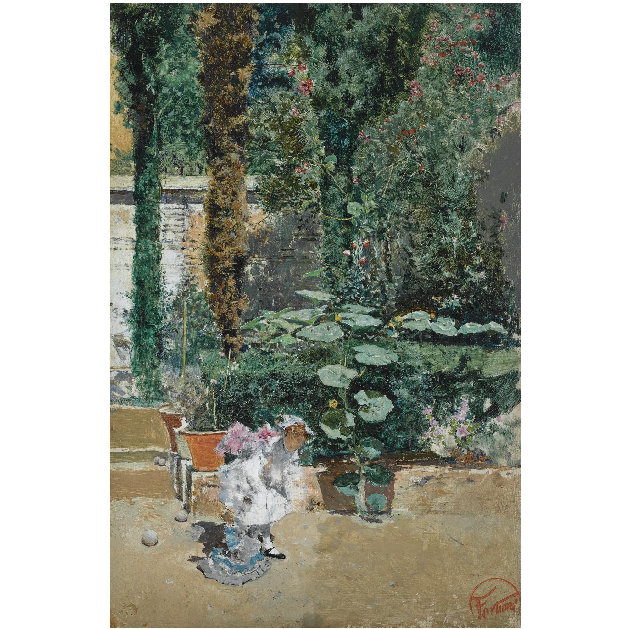 Mariano Fortuny - Niña En El Jardín Del Artista, Granada (Young Girl In The Garden Of The Artist\'S Studio, Granada)