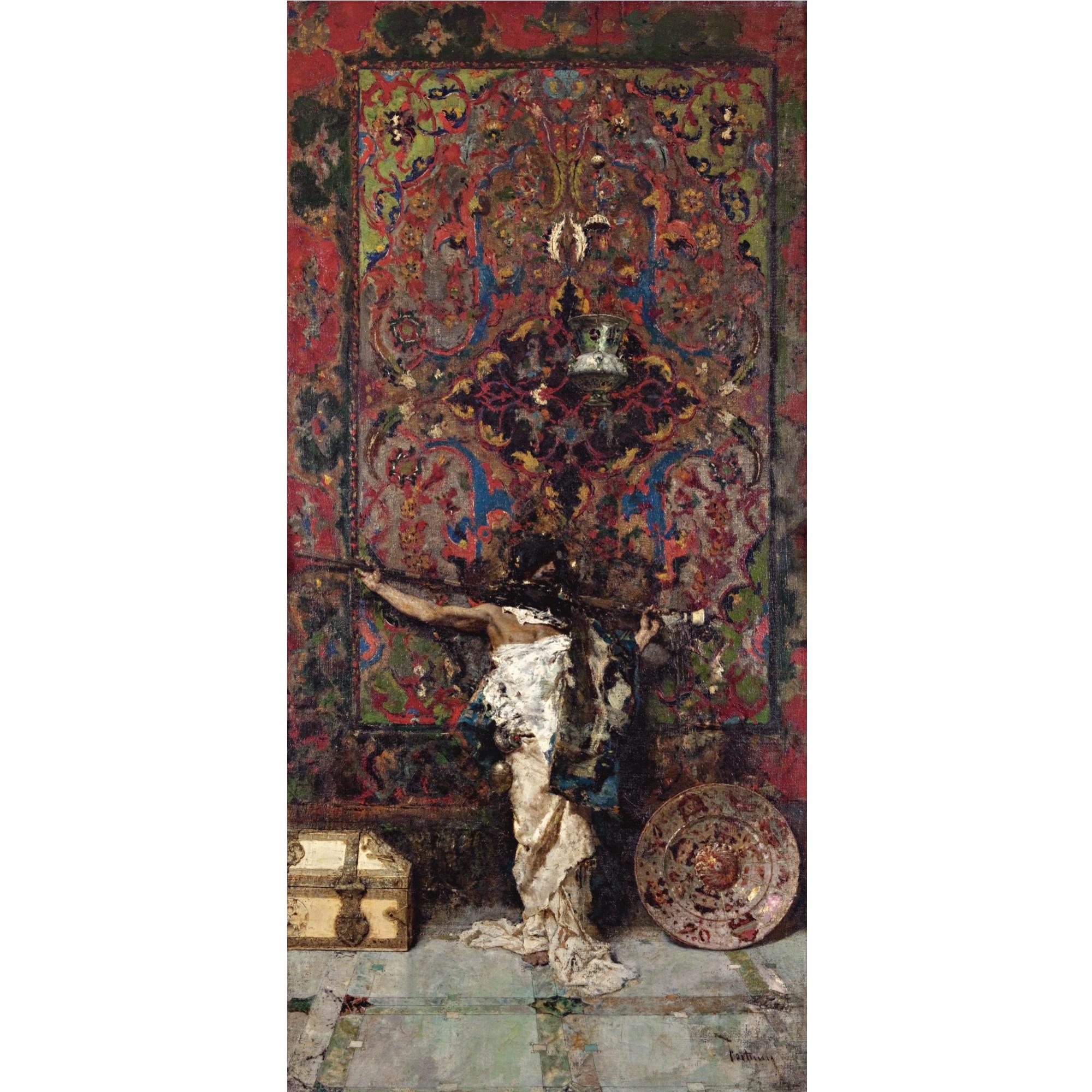Mariano Fortuny - Spanish arabe Delante De Un Tapiz (Arab Before A Tapestry)