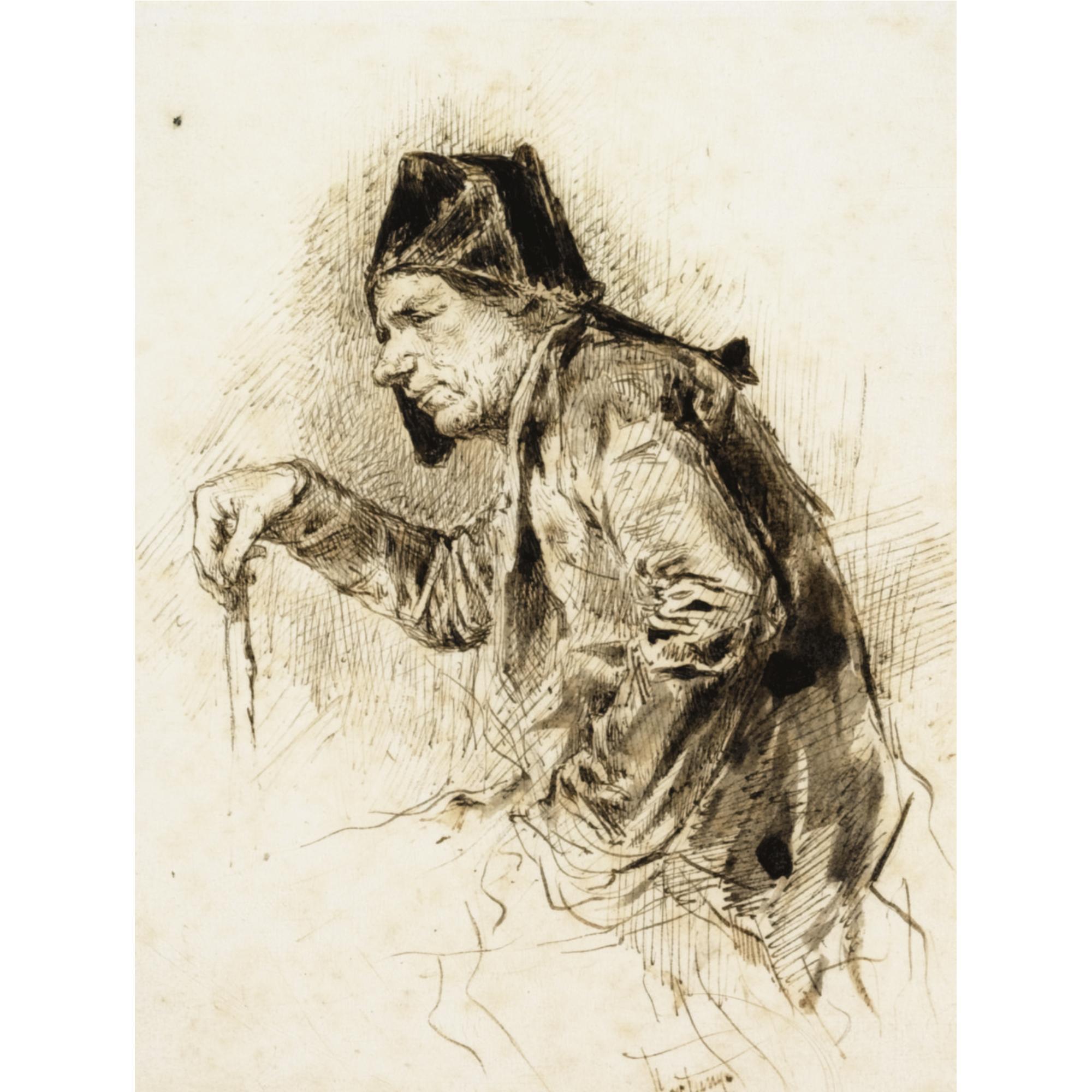 Mariano José María Bernardo Fortuny y Carbó - A Portrait Of A Man