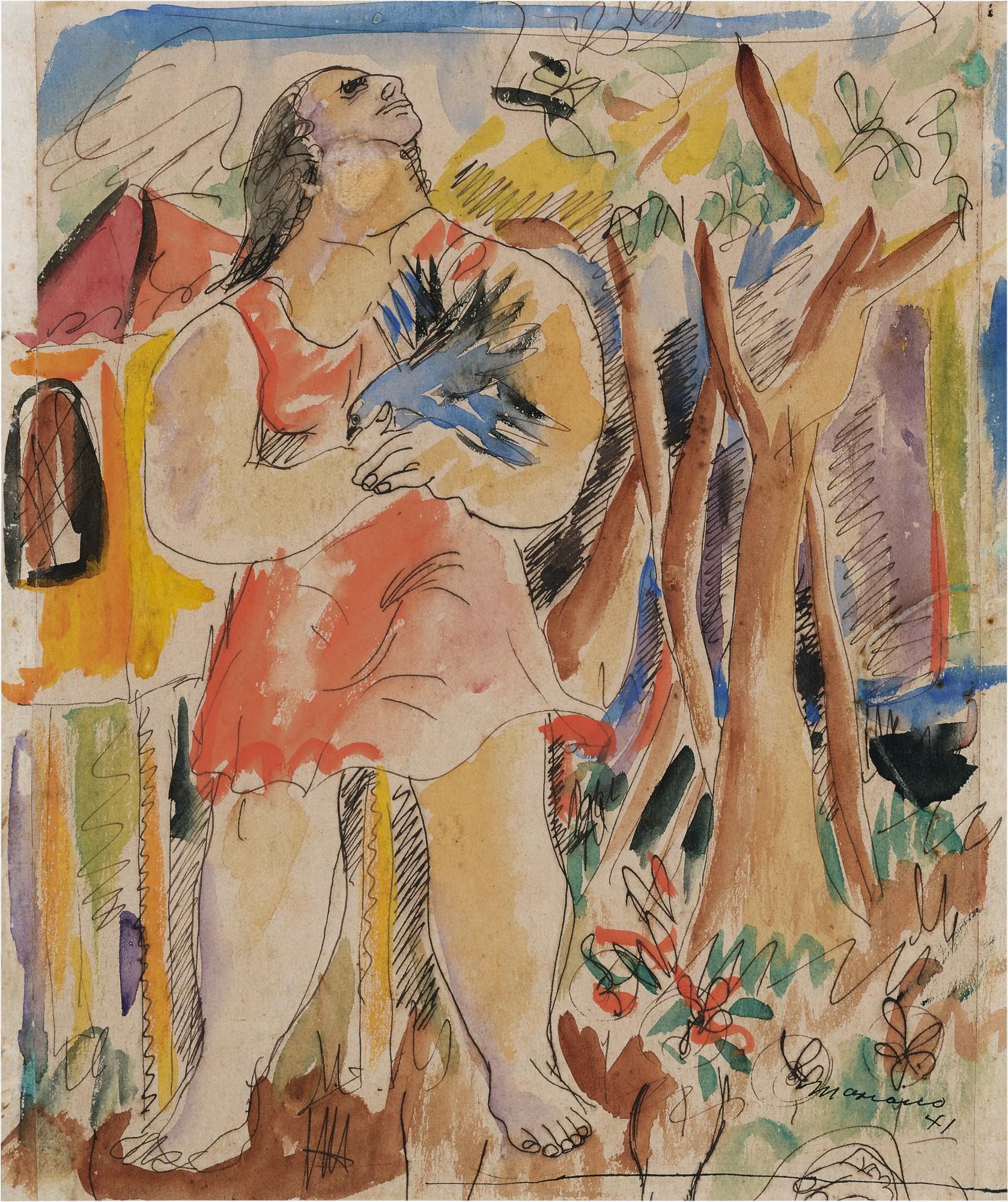 Mariano RodríGuez - Mujer Con Pájaro