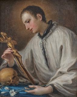 Mariano Rossi - Porträt des heiligen Luigi Gonzaga bei der Meditation.