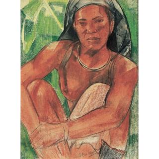 Marie-Antoinette Boullard-Devé - Femme Assise En Tailleur (Woman Seated Cross-Legged) 