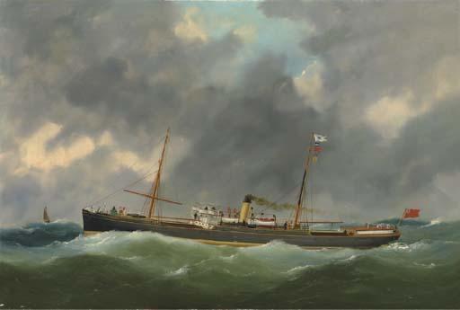 Marie-Edouard Adam of Le Havre - The Dunluce crossing the Channel