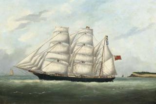 Marie-Edouard Adam - The Cerastes off a point of land