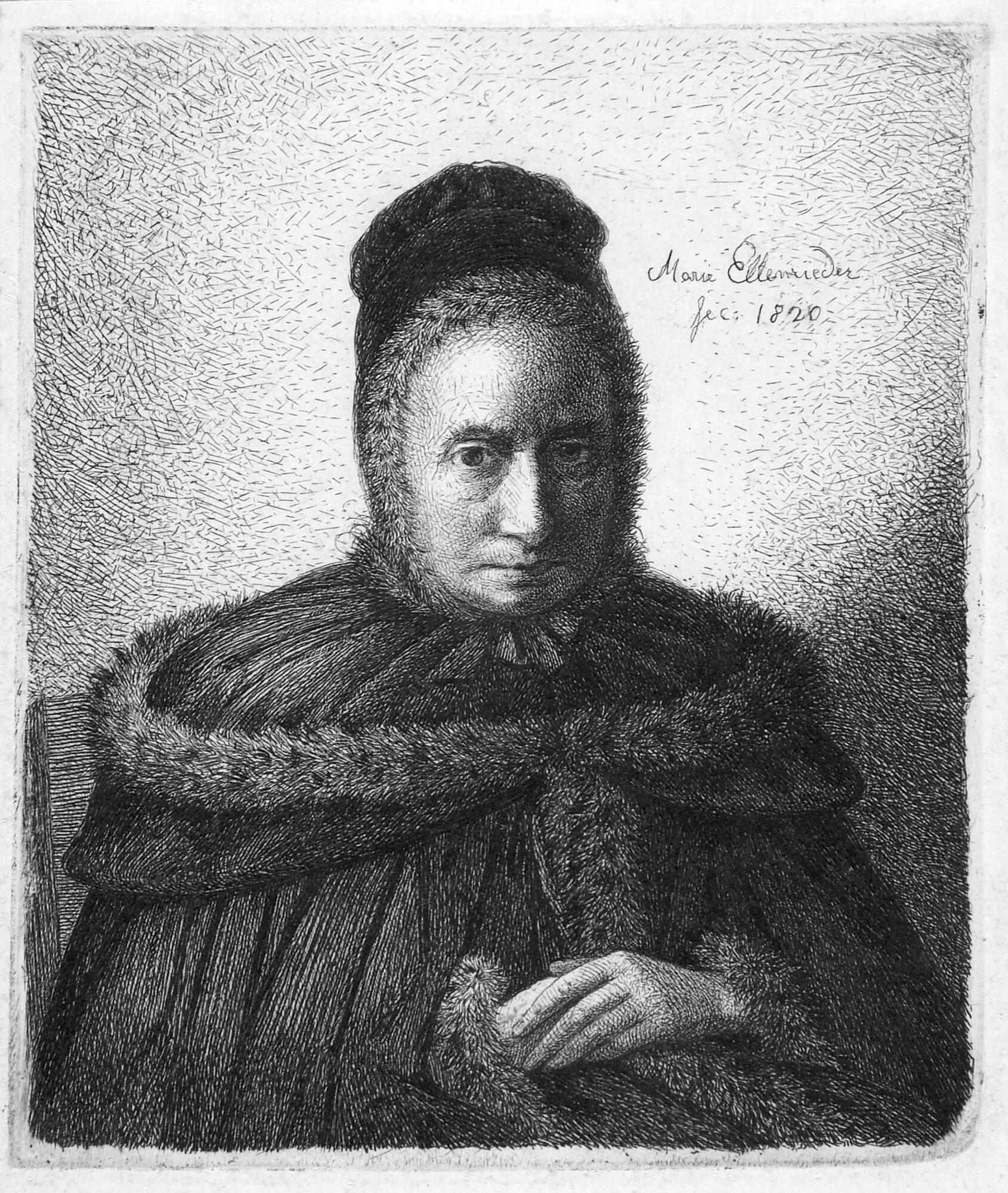 Marie Ellenrieder - 10 Bll.: Porträts und religiöse Motive.