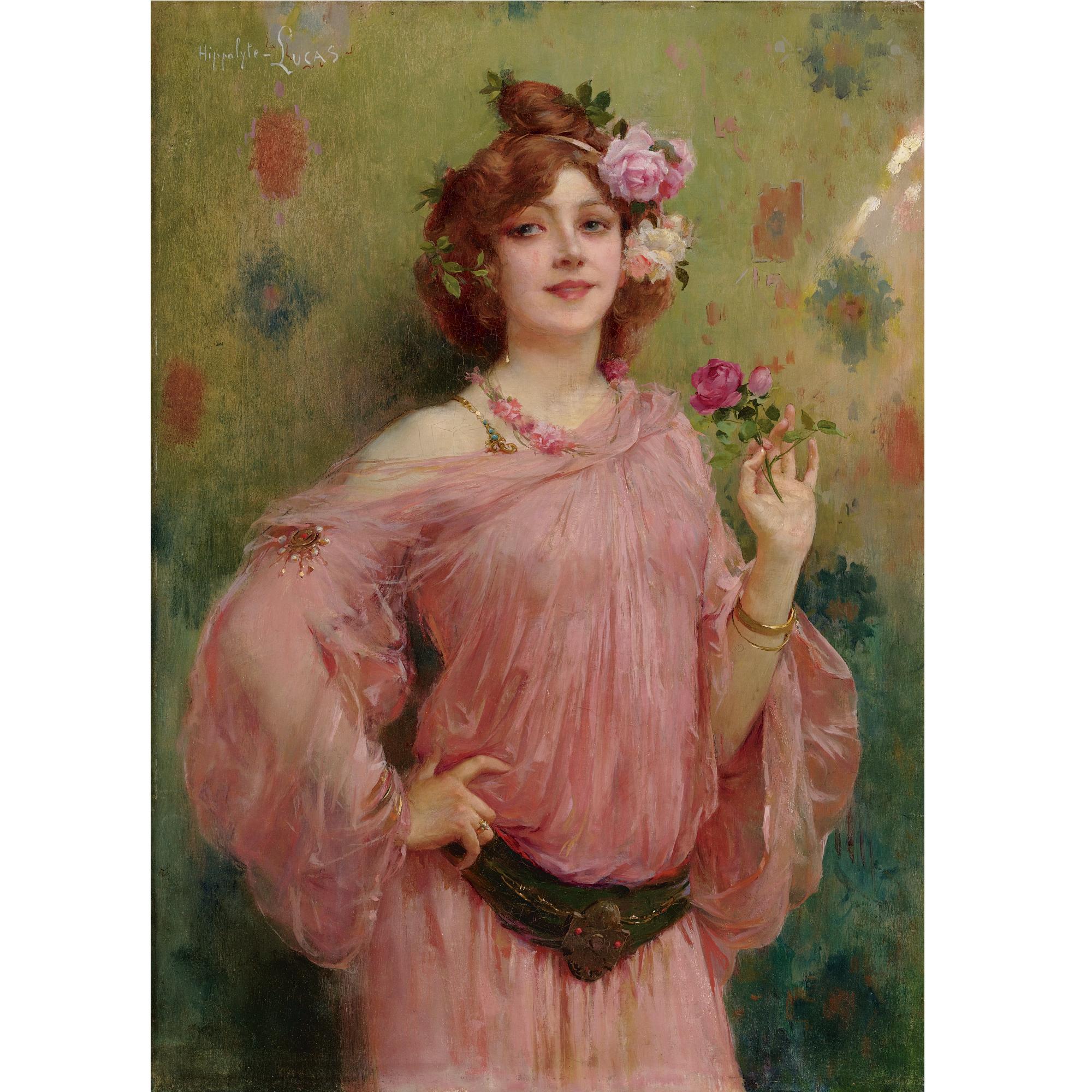 Marie Félix Hippolyte-Lucas - A Beauty In Pink