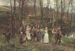 Marie-François Firmin-Girard - A Wedding Procession