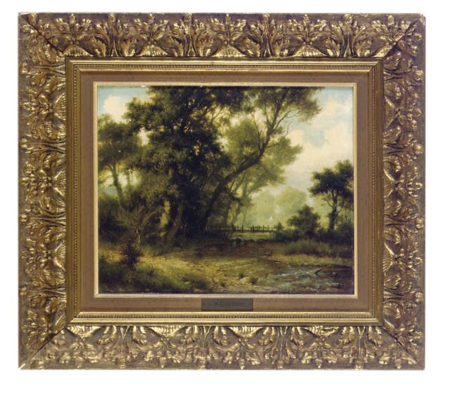 Marie Guillaume Charles Leroux - Landscape With Bridge In The Distance