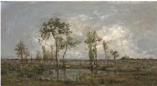 Marie Guillaume Charles Leroux - Une lande en Bretagne