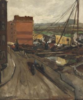 Marie Henri MacKenzie - Building site at the Admiraal de Ruyterweg, Amsterdam