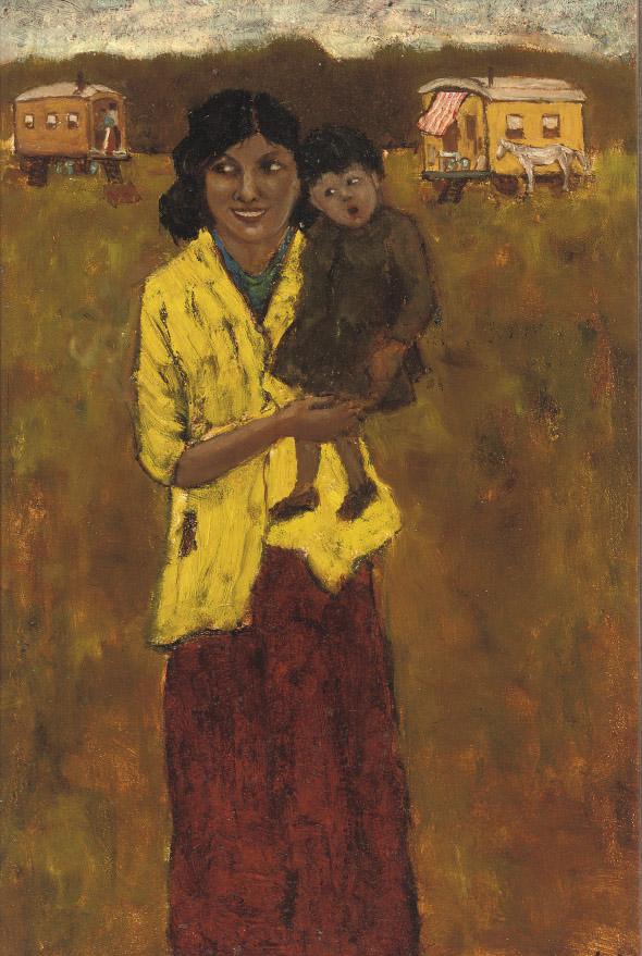 Marie Henri MacKenzie - Gipsy woman with child