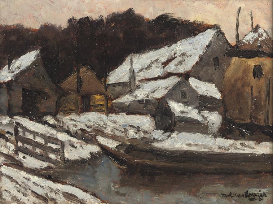 Marie Henri MacKenzie - Old houses in the snow