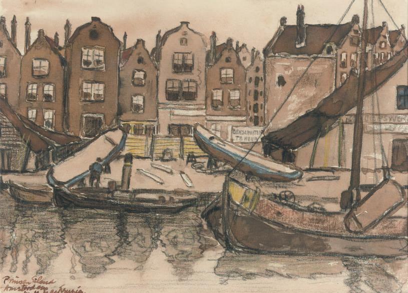Marie Henri MacKenzie - Prinseneiland, Amsterdam: a dockyard