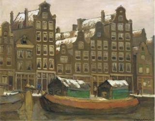 Marie Henri Mackenzie - Prinsengracht by the Noordermarkt, Amsterdam
