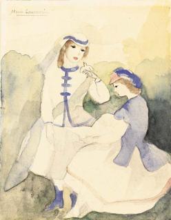 Marie Laurencin - Deux jeunes filles avec l\'oiseau