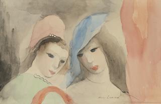 Marie Laurencin - Deux Jeunes Filles Chapeautées