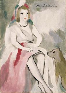 Marie Laurencin - Jeune femme assise avec un chien