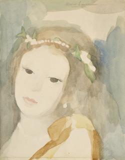 Marie Laurencin - Jeune Fille à la couronne de perles et de fleurs