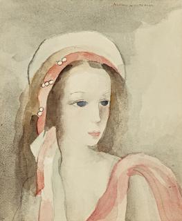 Marie Laurencin - Jeune Fille Au Turban Perlé Rose