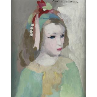 Marie Laurencin - Jeune Fille Avec Fleurs Et Perles Dans Les Cheveux
