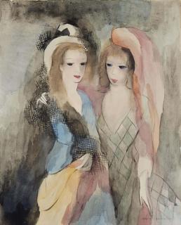 Marie Laurencin - Jeunes femmes à la mantille et au voile rose