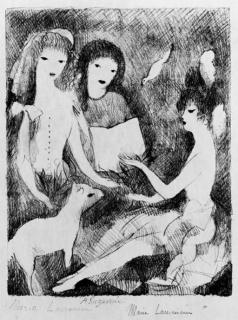 Marie Laurencin - Le Concert: Plate I from La Vie de Château