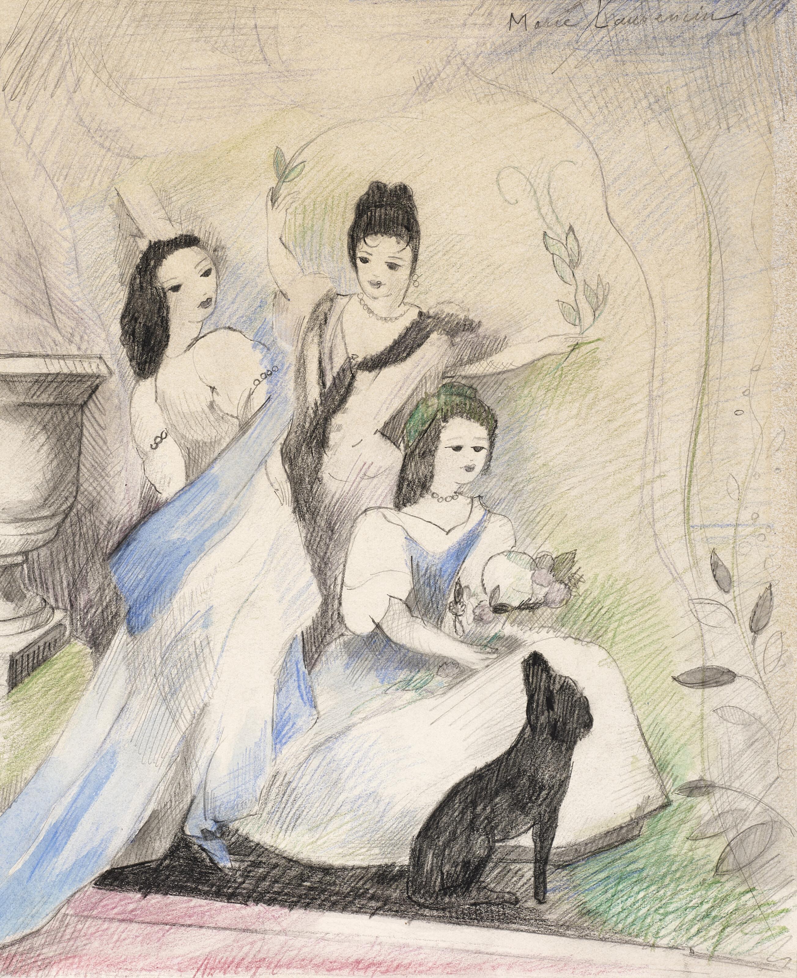 Marie Laurencin - Le couronnement du chien noir