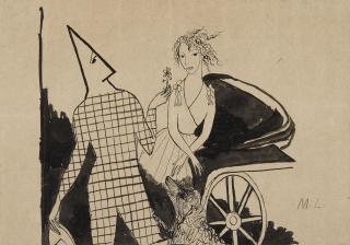 Marie Laurencin - Le poète offre une fleur à sa muse (illustration pour \