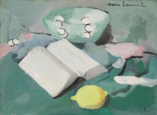 Marie Laurencin - Nature morte au livre, au citron et aux perles