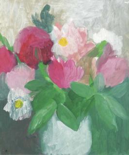 Marie Laurencin - Pivoines dans un vase blanc