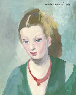 Marie Laurencin - Portrait de femme, robe verte