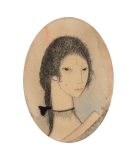 Marie Laurencin - Portrait de jeune femme de trois quarts vers la droite