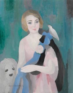 Marie Laurencin - Portrait de Mia Bergmann avec chien
