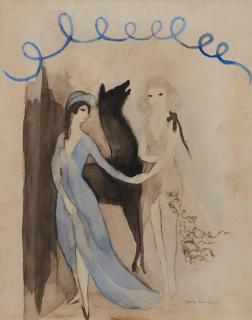 Marie Laurencin - Program or Book Cover for Ballets Russes production \'Les Biches\'