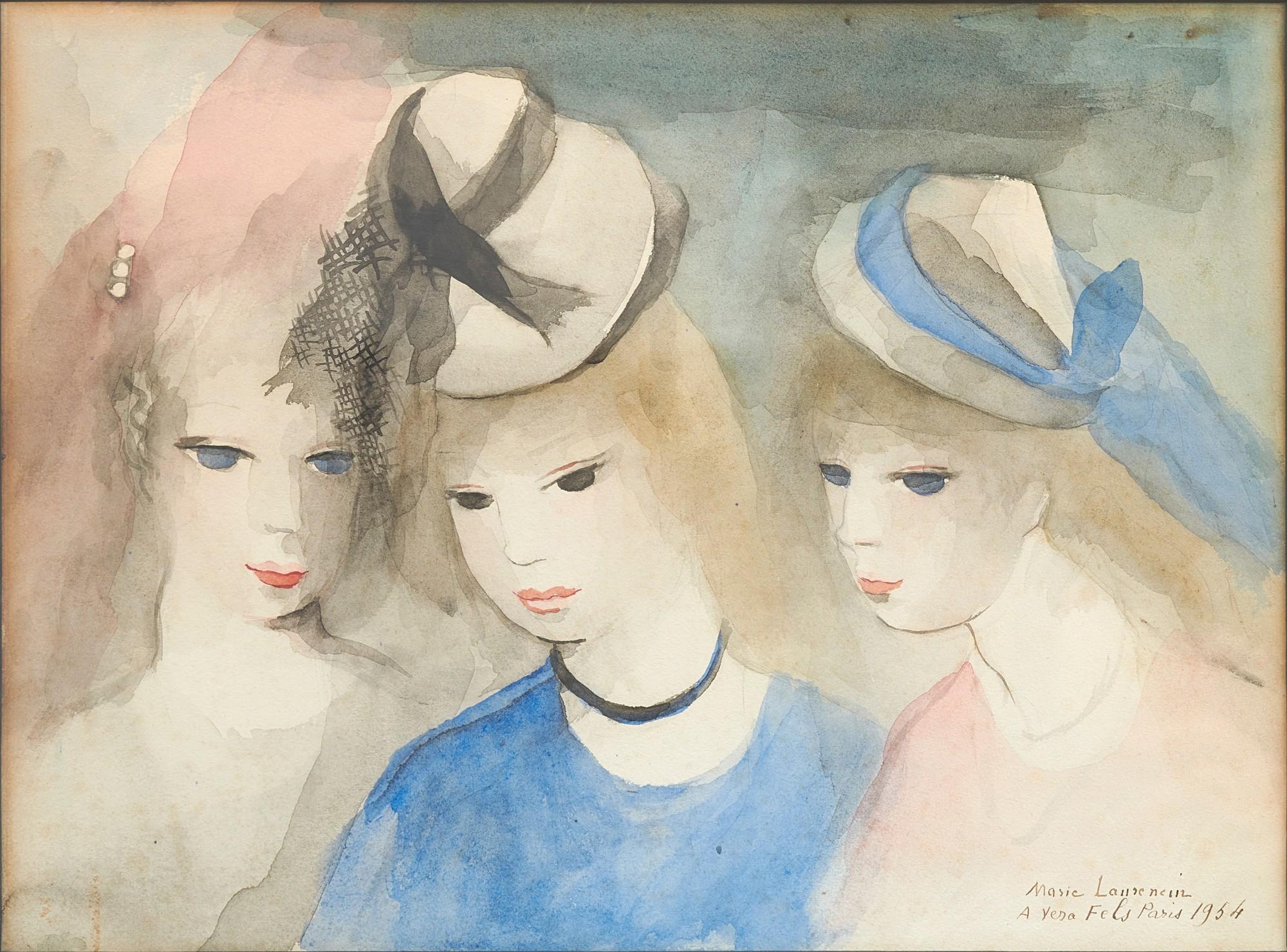 Marie Laurencin - Trois jeunes filles, 1954