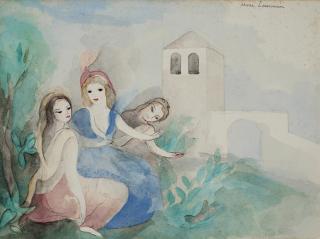 Marie Laurencin - Trois Jeunes Filles Dans Le Parc Du Château