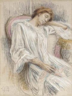 Marie-Louise-Catherine Breslau - Jeune femme endormie