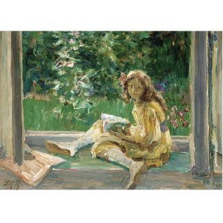 Marie-Louise-Catherine Breslau - Young Girl Reading By A Window