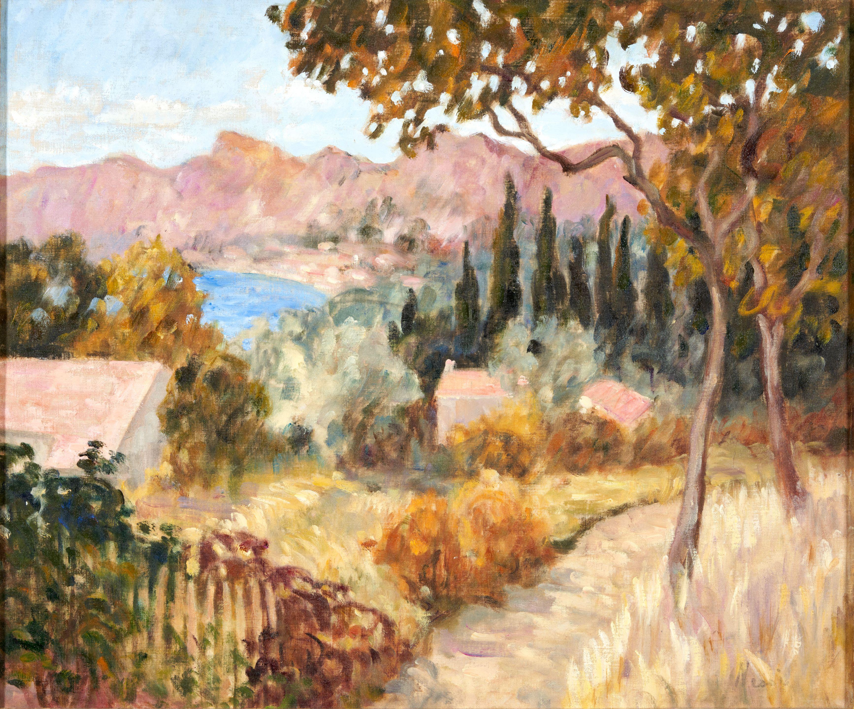 Marie Lucie Nessi-Valtat - Tuscan Hills 18 x 21 1/2 in. (46.0 x 55.0 cm) framed 26 1/2 x 30 x 3 in.