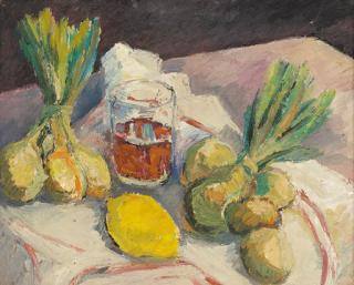 Marie Mela Muter - Nature morte aux oignons et citrons