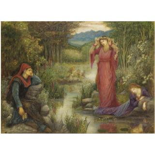 Marie Spartali Stillman - British Dante\'S Vision Of Leah And Rachel