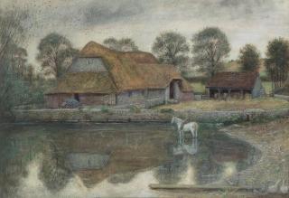 Marie Spartali Stillman - The Old Barn, Arreton, Isle of Wight