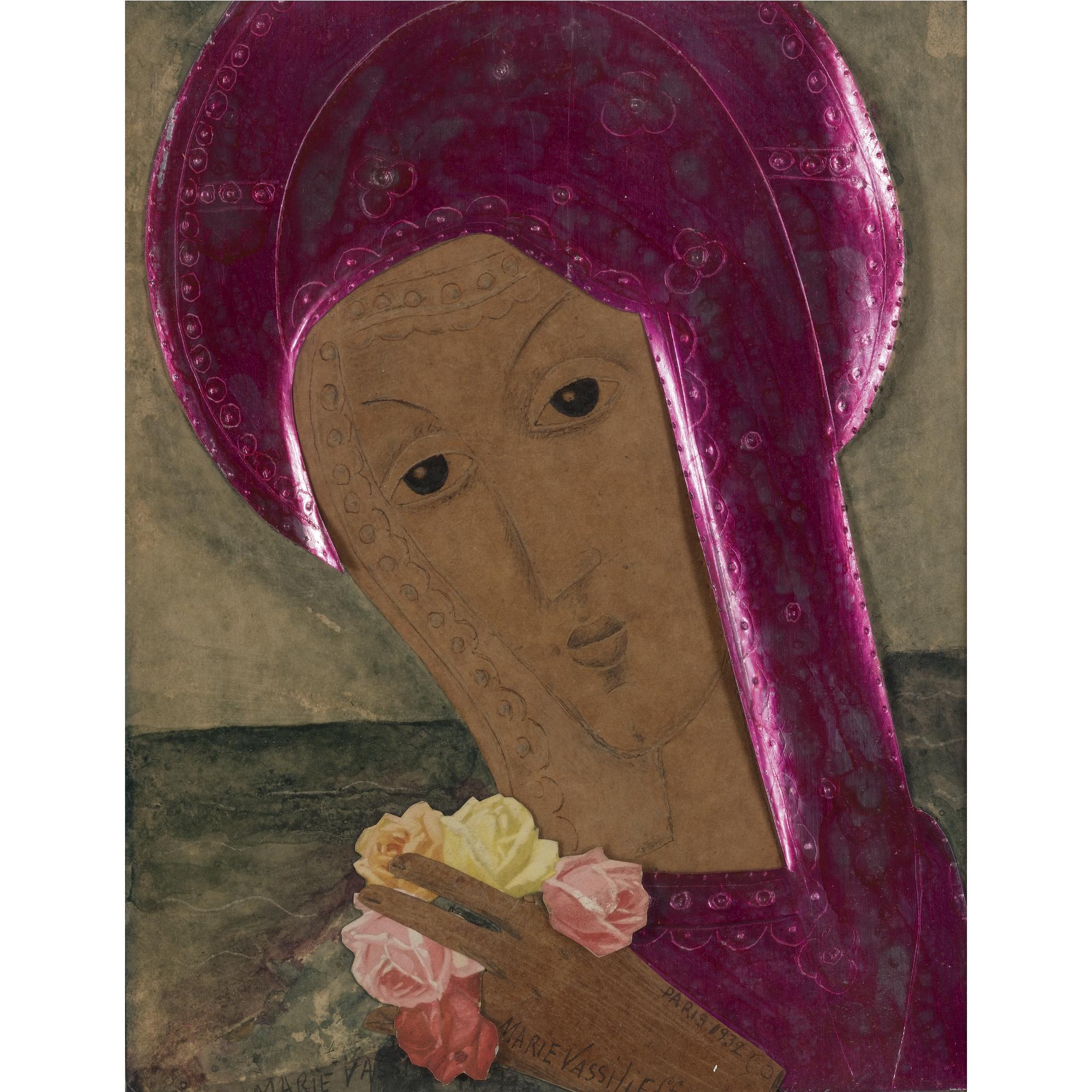 Marie Vassilieff - Madonna With Roses