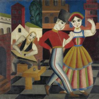 Marie Vassilieff - The dance (recto) and A cubist portrait (verso)